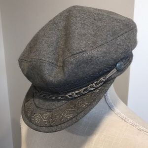 vintage grey wool Greek Fisherman’s cap